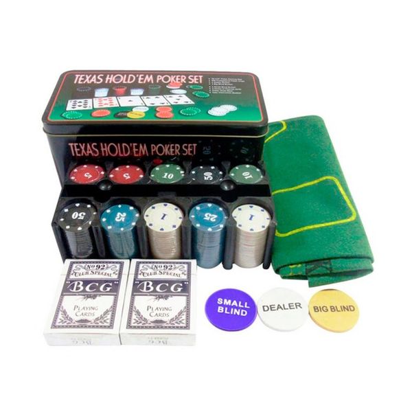 Ігровий набір Покер на 200 фішок з номіналом у металевій коробці Poker Set BG_200T фото