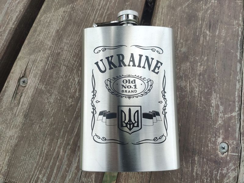 Фляга из нержавеющей стали UKRAINE 🇺🇦 266ml 9oz R_WKL034 фото