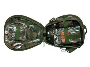 Туристичний набір "Турист" SO-21 8 в 1 фляга 240 мл, фляга 90 мл, ложка, виделка, 2 стопки, лійка в сумці через плече 06663 фото