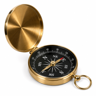 Компас туристический G453 Navigator Brass &mdash; магнитный карманный компас в металлическом 06993 фото