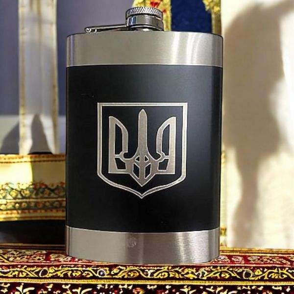 Фляга UKRAINE WKL020 10oz/283мл з нержавіючої сталі 06331 фото