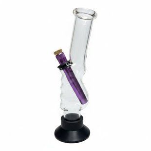 Міні-кальян бонг Hukka скляний 23 см Classic Clear 09654 фото