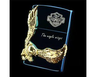 Запальничка бензинова ZORRO Lover Eagle Wings Gold LI_P_307Gold фото