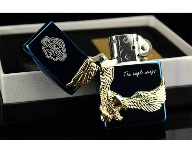 Зажигалка бензиновая ZORRO Lover Eagle Wings Gold LI_P_307Gold фото