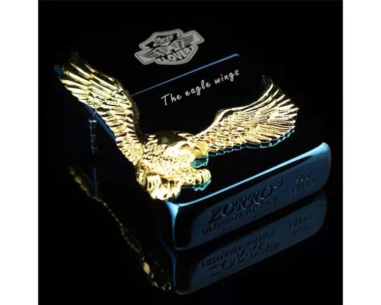 Зажигалка бензиновая ZORRO Lover Eagle Wings Gold LI_P_307Gold фото