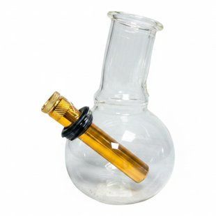 Міні-кальян бонг Hukka скляний 13 см Classic Clear 09653 фото