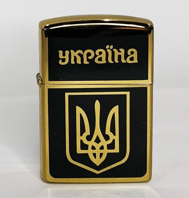 Запальничка бензинова ZORRO Lighter Україна Gold LI_407Gold фото