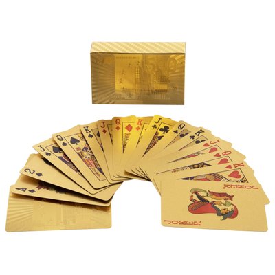 Карти гральні покерні GOLD 500 EURO пластикові (54 карти) BG_i578 фото