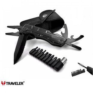 Mультитул Traveler Black Night 8 в 1 набір біт мультифункціональний інструмент у чохлі R_MS_009-G фото