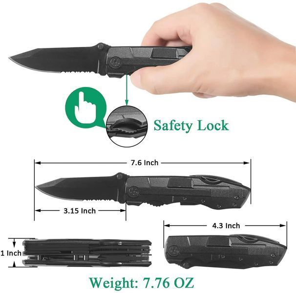 Mультитул Traveler Black Night 8 в 1 набор бит мультифункциональный инструмент в чехле R_MS_009-G фото