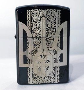 Запальничка бензинова ZORRO Lighter Герб України Black LI_411Black фото