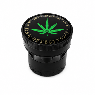 Металевий гріндер для подрібнення тютюну D&K Green Leaf DK-5831-D4 4 секції &Oslash;50мм 11895-5 фото