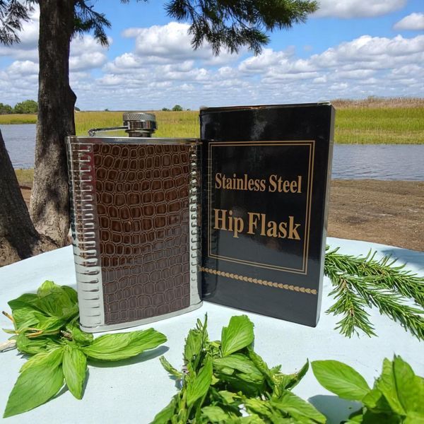 Фляга Hip Flask Snake GDA-9/6 Brown 9Oz/266ml з нержавіючої сталі 10646 фото