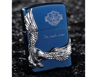 Запальничка бензинова ZORRO Lover Eagle Wings Silver LI_P_306Silver фото
