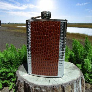 Фляга Hip Flask Snake GDA-9/8 Brown 9Oz/266ml з нержавіючої сталі 10646 фото