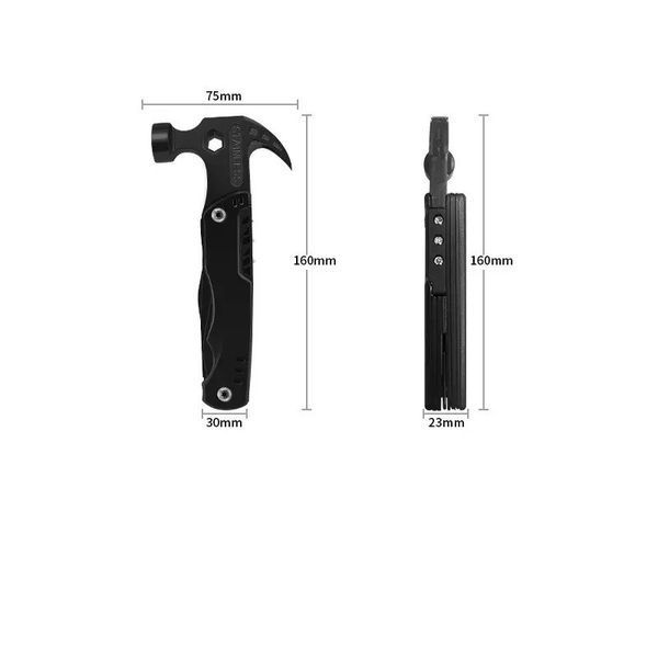 Мультитул Молоток Traveler MS017F-3 Hammer 6 в 1 с набором бит мультифункциональный инструмент в чехле 06158 фото