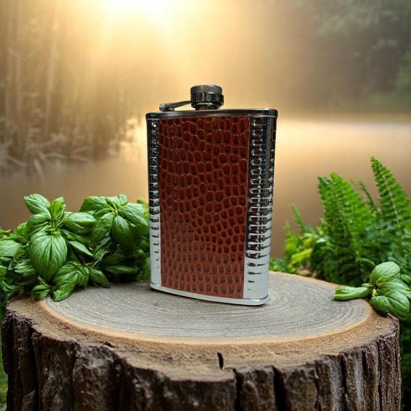 Фляга Hip Flask Snake GDA-9/8 Brown 9Oz/266ml з нержавіючої сталі 10646 фото