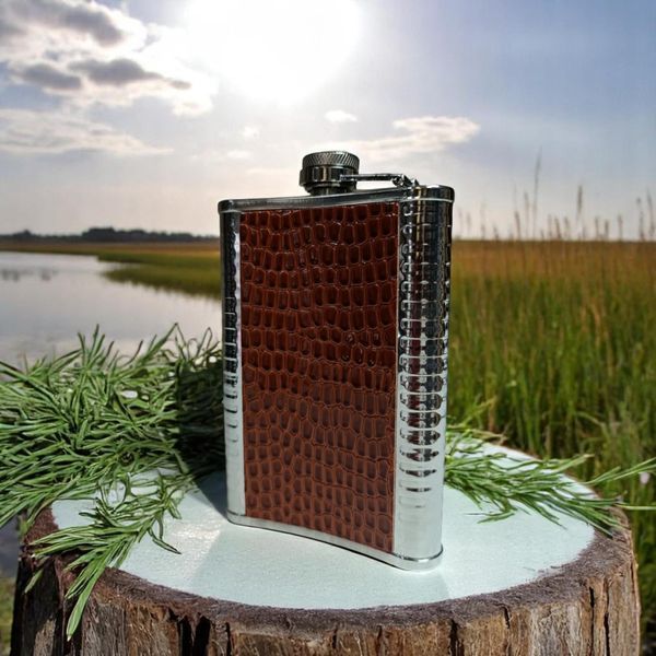 Фляга Hip Flask Snake GDA-9/8 Brown 9Oz/266ml з нержавіючої сталі 10646 фото
