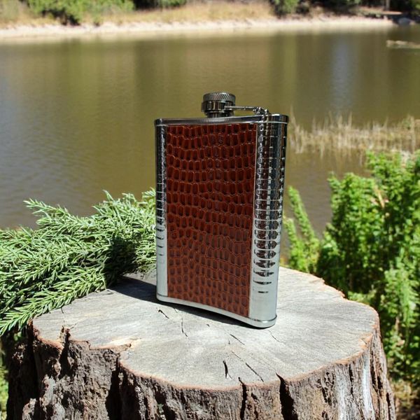 Фляга Hip Flask Snake GDA-9/8 Brown 9Oz/266ml з нержавіючої сталі 10646 фото