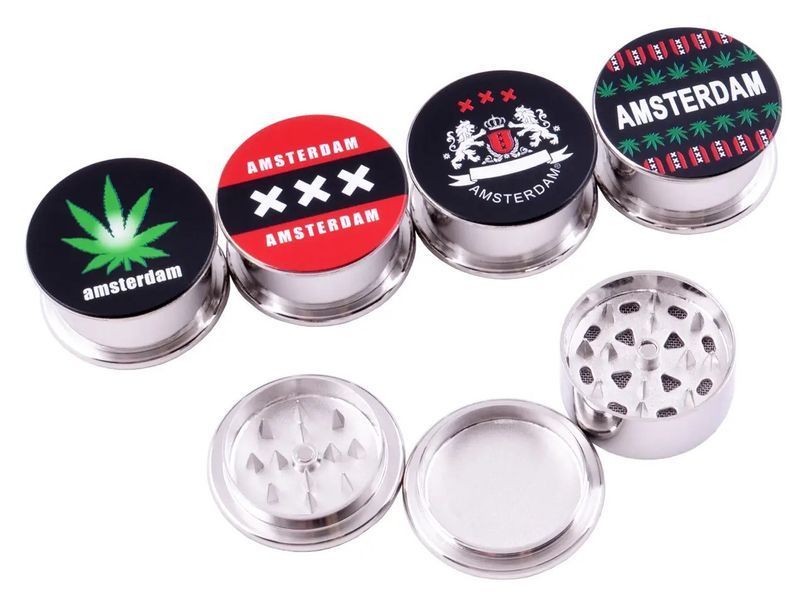 Гриндер для подрібнення тютюну Grinder Amsterdam red Sm_G179r фото