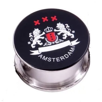 Гріндер для подрібнення тютюну Grinder Amsterdam black Sm_G179b фото