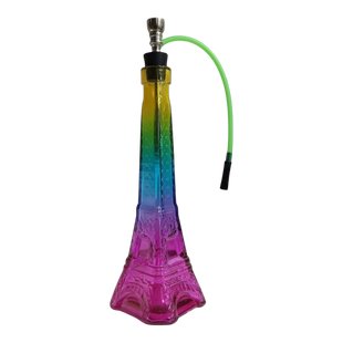 Міні-кальян Бонг Jinfeng Mira BG-4 Pink 28 см Ейфелева вежа з водяним фільтром 09648Pink фото
