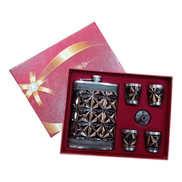 Набір подарунковий GT NF4-25 6в1 фляга Ornament 9Oz 256 мл лійка стопки 4 шт 10743 фото