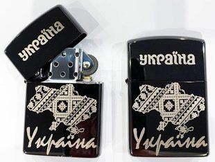 Запальничка бензинова ZORRO Lighter Україна Black LI_415Black фото