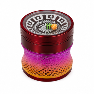 Металевий гріндер Lucky Roulette HL-686 Red 4-секційний &Oslash;63 мм 11892R фото