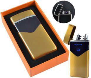 Електроімпульсна USB-запальничка Lighter Pocket Gold Wire Drawing LI_USB_223Gold фото