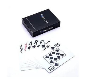 Карти гральні покерні Poker Club пластикові (54 карти) BG_i554_blk фото