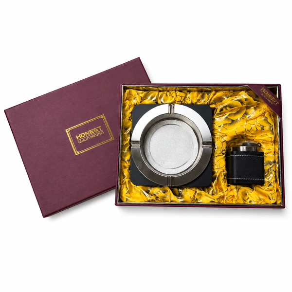 Подарочный набор Honest XL-0118 2в1 &mdash; газовая зажигалка и металлическая пепельница 12955 фото