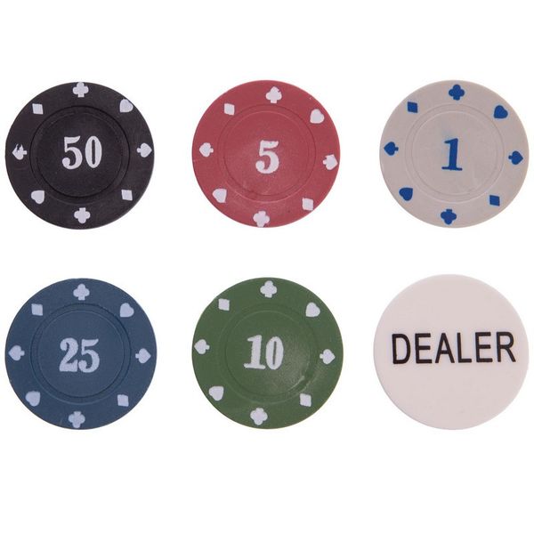 Ігровий набір Покер на 240 фішок з номіналом у круглій металевій коробці Poker Set BG_240T фото