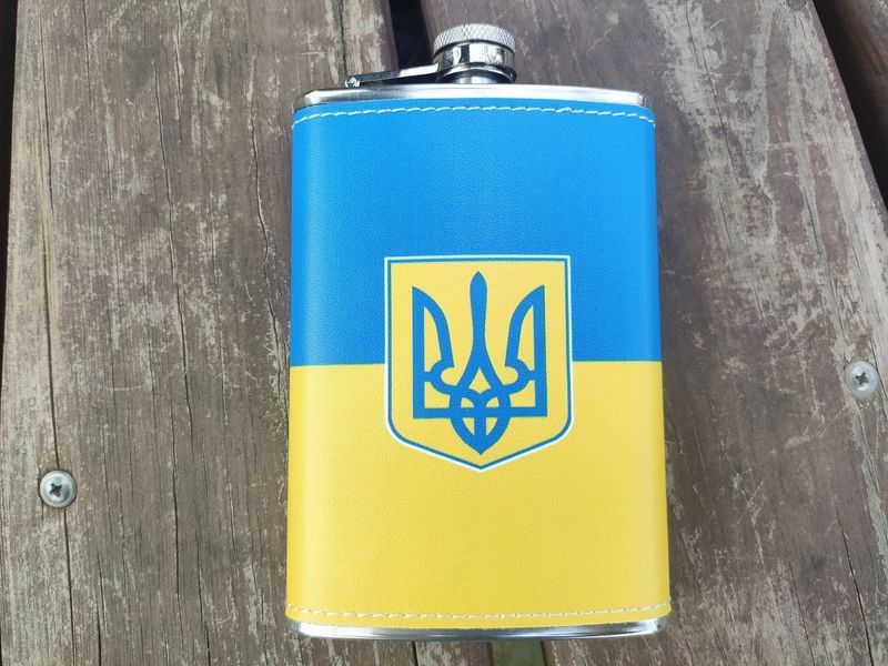 Фляга из нержавеющей стали Герб України WKL023 🇺🇦 266ml 9oz 06192 фото