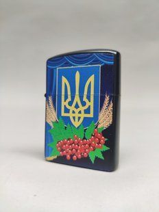 Запальничка бензинова Star Lighters Герб України Калина BlackMatt SL_HL326ABlackMatt фото