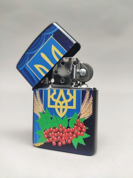 Зажигалка бензиновая Star Lighters Герб України Калина BlackMatt SL_HL326ABlackMatt фото