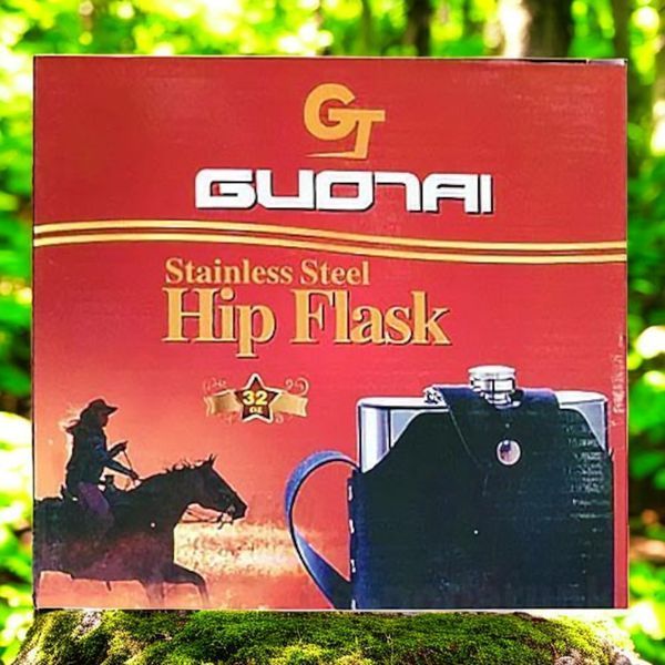 Фляга Hip Flask Ukraine F1-79 в чохлі 32 Oz / 946 ml з нержавіючої сталі 06088 фото