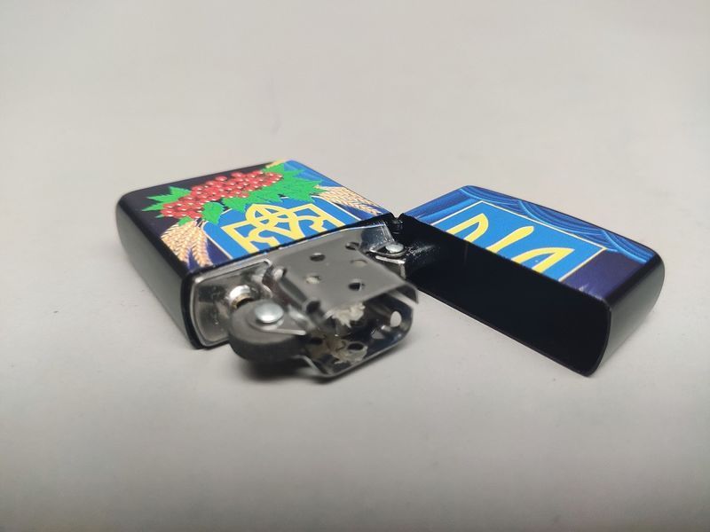 Зажигалка бензиновая Star Lighters Герб України Калина BlackMatt SL_HL326ABlackMatt фото
