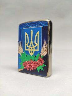 Запальничка бензинова Star Lighters Герб України Калина Gold SL_HL326AGold фото