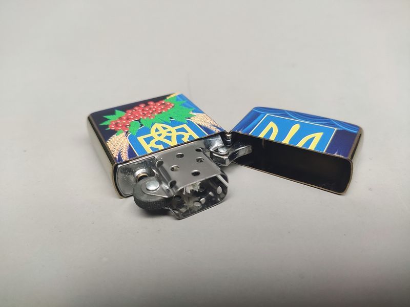 Зажигалка бензиновая Star Lighters Герб України Калина Gold SL_HL326AGold фото