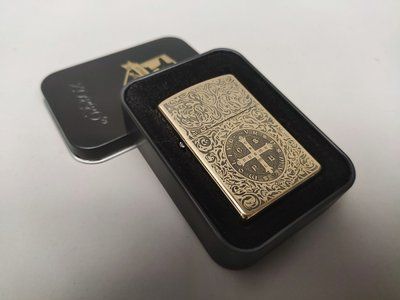 Запальничка бензинова ZORRO VRSNSMV SMQLIVB Медальон Св. Interse LI_P_303Bronze фото