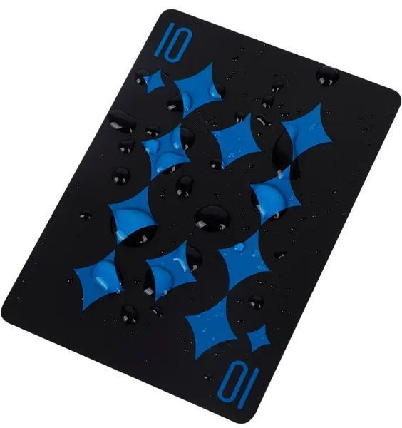 Карты игральные покерные Blue Card Suit Black пластиковые (54 карты) BG_408-14Blue фото