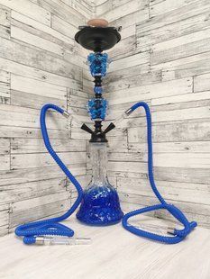 Кальян Hookah Tarkan Blue высотой 56 см на 2 персоны 1575300336 фото