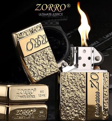 Зажигалка бензиновая ZORRO Limited Edition Gold LI_P_358Gold фото
