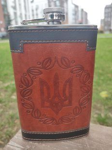 Фляга з неіржавіючої сталі WKL031 UKRAINE 🇺🇦 295ml 10oz R_WKL031 фото