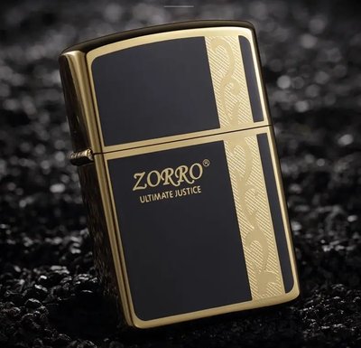 Запальничка бензинова ZORRO Limited Edition Gold Lace Black LI_P_293BlackG фото
