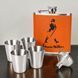 Подарунковий набір фляга Johnnie Walker QK-3-6 Orange  7oz/210 мл з чарками 11825 фото 1