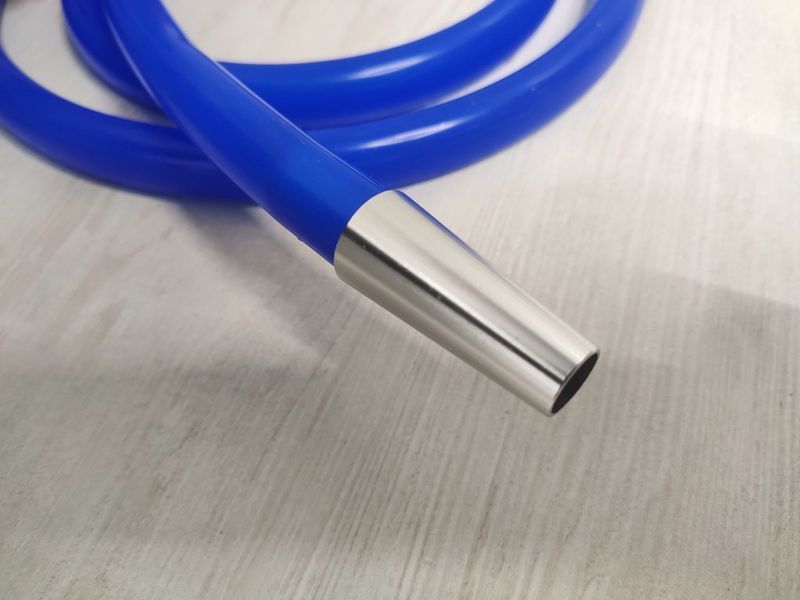 Силиконовый шланг с алюминиевым стильным мундштуком blue 2659 фото