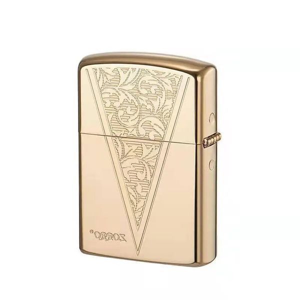 Зажигалка бензиновая ZORRO Classical Spikelet Gold LI_P_366Gold фото