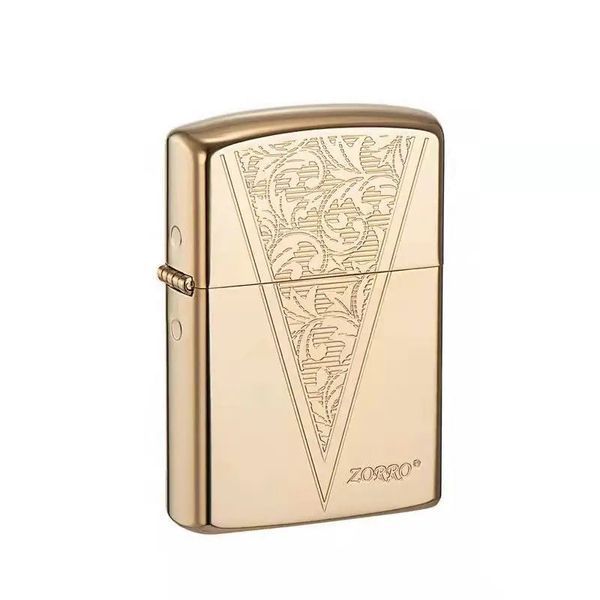 Зажигалка бензиновая ZORRO Classical Spikelet Gold LI_P_366Gold фото